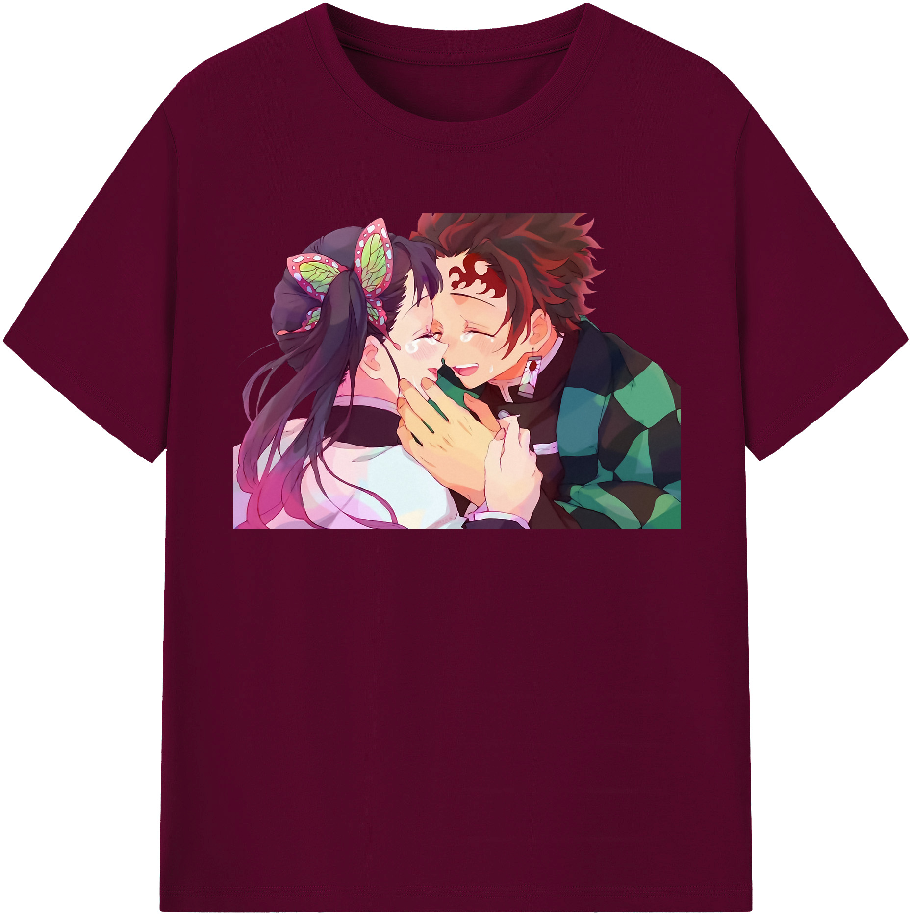（画像用） 鬼滅の刃 竈門 炭治郎／かまど たんじろう Kamado Tanjirou レディースカジュアルプリントTシャツ（綿100％）